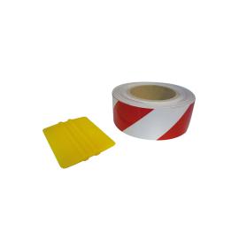 L+R-ROLLEN INDUSTRIELLE BESCHILDERUNG WEISS/ROT 0,05x25m